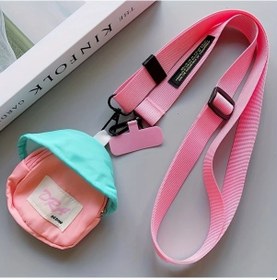 Resim Elmpaly 2'li Set Pembe Mini Kartlık + Telefon Askısı, Pembe Yeşil Ev Zerçantası Ve Kulaklık Kılıfı 