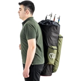 Resim Euro Final Euro Fish Kamış Çantası Boru Tipi Haki-Siyah 80 cm Uzunlukta Dirençli Malzeme ile Taşıma Çantası 