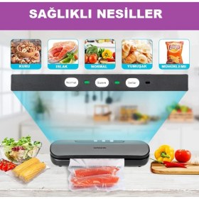 Resim Küchen Pratic VS6910 Ev Tipi Elektrikli Vakum Makinesi + 10 Adet Vakum Poşeti 