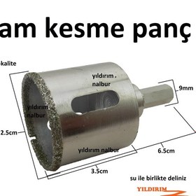 Resim Cam Delme Elmas Panç 25mm Fayans Delme Delik Açma Panç 