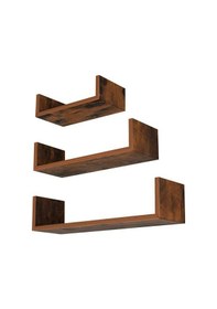 Resim Umutpark Umutpark Umuthomedesing Ahşap Üçlü Duvar Raf. 