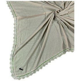 Resim Mim Eşarp Enba Pamuklu İğne Oyalı Namaz Ve Mevlüt Örtüsü 110x110 Cm Vizon 