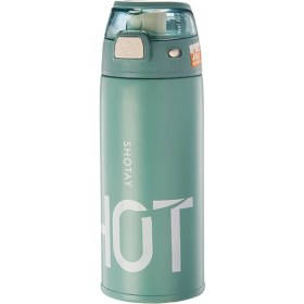 Resim Shotay Şeffaf Kapak Termos Unisex Matara 530 Ml. SHT-ST-8137-4 
