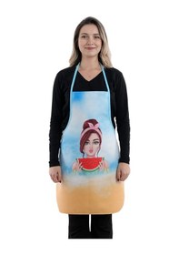 Resim Siyah Chef İkili Paket Leke Tutmaz Kumaş Mutfak Önlüğü Seti Mavi 