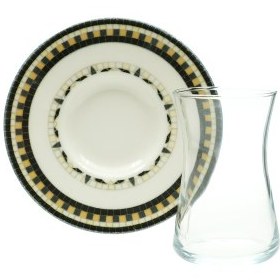 Resim Tulu Heybeli 6 Kişilik 12 Parça Çay Seti 160 ml 
