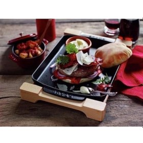 Resim Staub Specialities Ahşap Altlıklı Döküm Servis Tabağı, Siyah Diğer 