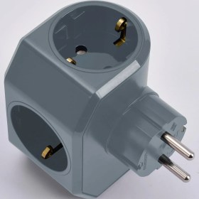 Resim Viko Yonca Plus Gri Üçlü Topraklı Priz 