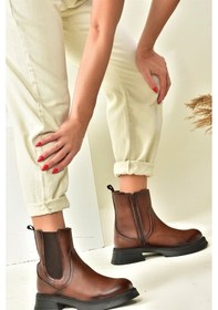 Resim Fox Shoes Taba Alçak Topuklu Günlük Kadın Bot N674260009 Taba 