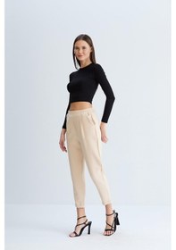 Resim Sortie Collection Duble Paça Bel Lastikli Pantolon Taş-taş Taş 