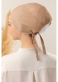 Resim Melodi Scarf Dikişsiz Penye Bone Sütlü Kahve Sütlü Kahve Sütlü Kahverengi 