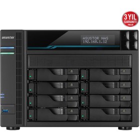 Resim Asustor As6508t 8 Bay Nas(8X22TB DESTEĞİ), 8gb Ddr4, M.2 X2, 10gbe X2, 2.5 Gbe X2 Depolama Ünitesi 