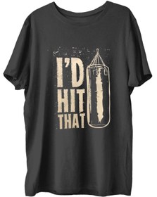 Resim TOP GLORY Boks Baskılı Penye Boks Sporcu T-shirt 