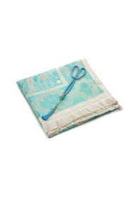 Resim Lüks Açık Renk Osmanlı Şönil Seccade Tesbih Hediyeli Turkuaz 