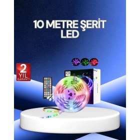 Resim 10 Metre Smart Şerit LED Bluetooth Telefon Kontrollü USB Enerjili 