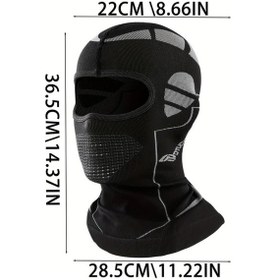 Resim Fochsia 1 Adet Gri Baraklava -40 C Soğuk Kışlık Kapüşonlu Yüz Maskesi Kayak Motosiklet Gri 