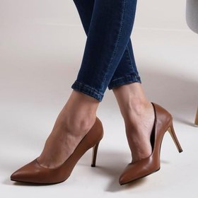 Resim Mio Gusto Elora Hakiki Deri Taba Stiletto 