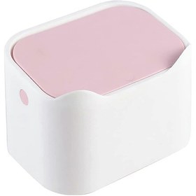 Resim Ofis Araç İçi Çöp Kutusu İçin Mini Taşınabilir Masaüstü Çöp Kutusu - Sarı Mavi Kaiyi 