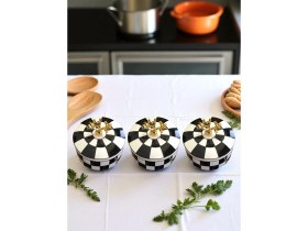 Resim Özbience Şık Siyah Damalı Gold Kahvaltılık Saklama Kabı Seti, Mutfak Organizasyonu 