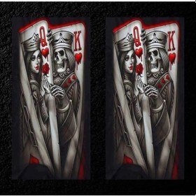 Resim Araç Kapı Direği Kaplama Folyo Uv Baskılı 2'li Set - 50x24 Mf046 