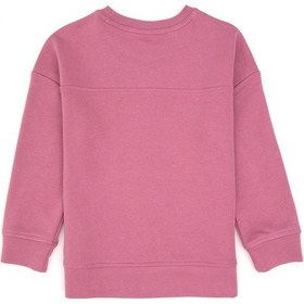 Resim U.S. Polo Assn. Kız Çocuk Pembe Simli Baskı Detaylı Bisiklet Yaka Basic Sweatshirt 50314289-VR167 