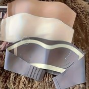 Resim 3 Parça Dikişsiz Askısız Sütyen Seti - Görünmez, Kaymaz, Gömme Kupa Destekli, Esnek Konforlu 