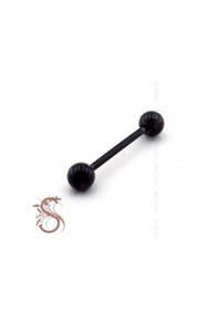 Resim Top Uçlu Vücut Piercing 25 Mm Siyah Renk Kulak P355 Siyah 
