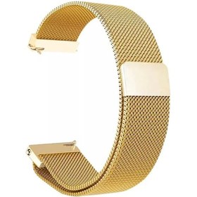 Resim Samsung Uyumlu Gear S3 Frontier-classic Mıknatıslı Metal Hasır Kordon 