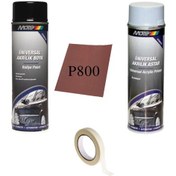 Resim Motip Parlak Siyah Motip Sprey Astar İnce Bant 2ad 800 Su Zımp. 