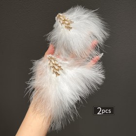 Resim 1 Adet/2 Adet Kızlar İçin Süper Peri Tüy Saç Tokası Tatlı Prenses Baş Aksesuarı 