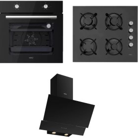 Resim Silverline Esty Ankastre Siyah Cam Set (ACO5601B01 + 6601B02 + 3480) 