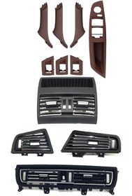 Resim MM Performance Store Bmw 5 F10 Lcı Ön Sağ Sol-orta -arka Klima Kromlu Çerçevesi Ve Izgarası Taba Iç Kapı Kolu Tutamak Set 