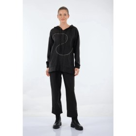 Resim Unique Mode Oversize Kapüşonlu Midi Sweatshirt - Günlük Şıklık 
