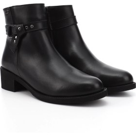 Resim Gönderi R Kadın Siyah Fermuarlı Kalın Topuklu Hakiki Deri Bot Gkzb13453406 Siyah 
