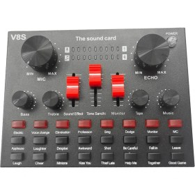 Resim Sagrado V8S Mikrofon USB Şarj Edilebilir Dsp Harici Mikser (Yurt Dışından) 