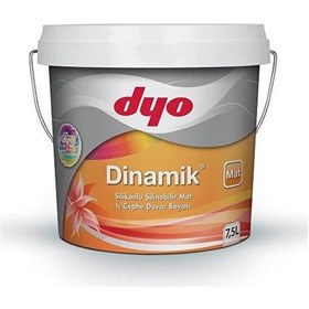 Resim Dyo 7,5lt Dinamik Mat Silikonlu Silinebilir İç Cephe Duvar Boyası 0748 7,5 L 