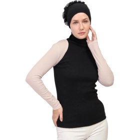 Resim Manolyaşal İslamic Hijab Uzun Kollu Tesettür Bolero 