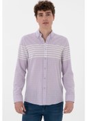 Resim U.s. Polo Assn. Erkek Lila Gömlek Desenli 50300013-vr034 Lila 