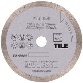 Resim WORX WA6075 WX801 İçin 76x10mm Fayans, Seramik, Mermer Elmas Kesme Diski 