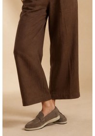 Resim Sovenso Suede Hakiki Deri Gri Süet Loafer 