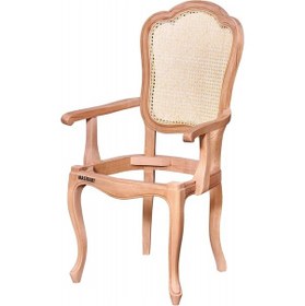 Resim Masifart Lamar Hasırlı Florya Kollu Sandalye Cilasız Ham Ham 