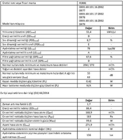 Resim Ferre D079 Tek Camlı Dokunmatik 60 Cm Davlumbaz 