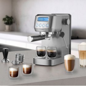 Resim Caso EspressoGourmet Crema 20 Bar Espresso Makinesi Süt Köpürtücülü Paslanmaz Portafiltre 