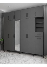 Resim Açelya Portmanto Vestiyer Füme M9-270 cm 