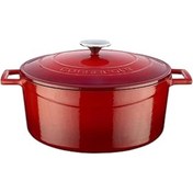 Resim Genel Markalar Metal Döküm Yuvarlak Tencere, 28 Cm, Kırmızı nars10 1051066 