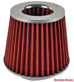 Resim Carub Ses Ve Performans Arttırıcı Açık Hava Filtresi +6 Hp Kırmızı Aparatlı Üniversal 