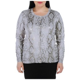 Resim Solo Kaşmir Varak Baskı Triko Hırka 001 