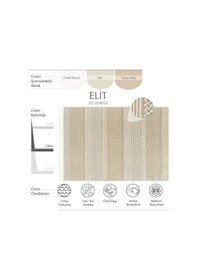 Resim Cool Halı Elit 05 Bej Bukle Salon Halısı Hav Vermez Mutfak Halısı Etnik Örgü Desen Koridor Halısı Kesme Yolluk 