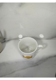 Resim Droit Gold Kupa - Beyaz - 385ml 