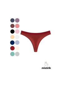 Resim Mistirik Paulo Model Fitilli Esnek Kumaş String Tanga Bordo Renk Bordo 