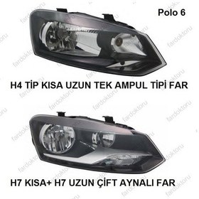 Resim Vw Polo 6 Uzun Kısa Tek H4 Led Oto Ampulü Photon Mono 